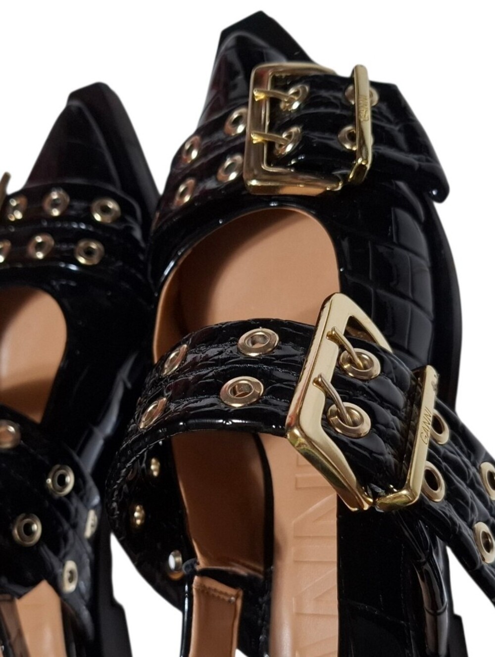GANNI Feminine Buckle Ballerina Flats Size (38) - Picture 4 of 8